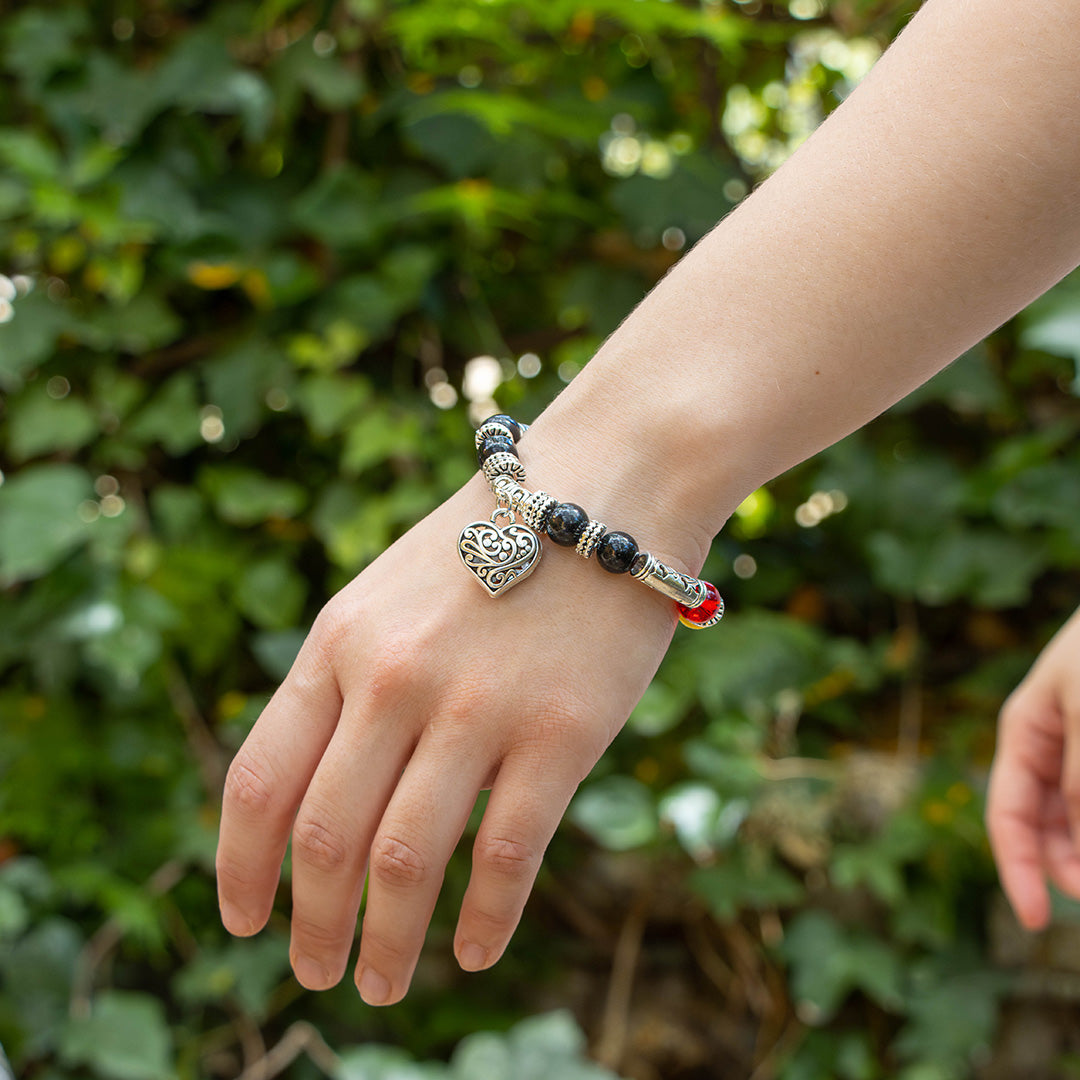 Pulsera De 7 Chakras Con Corazón Reiki