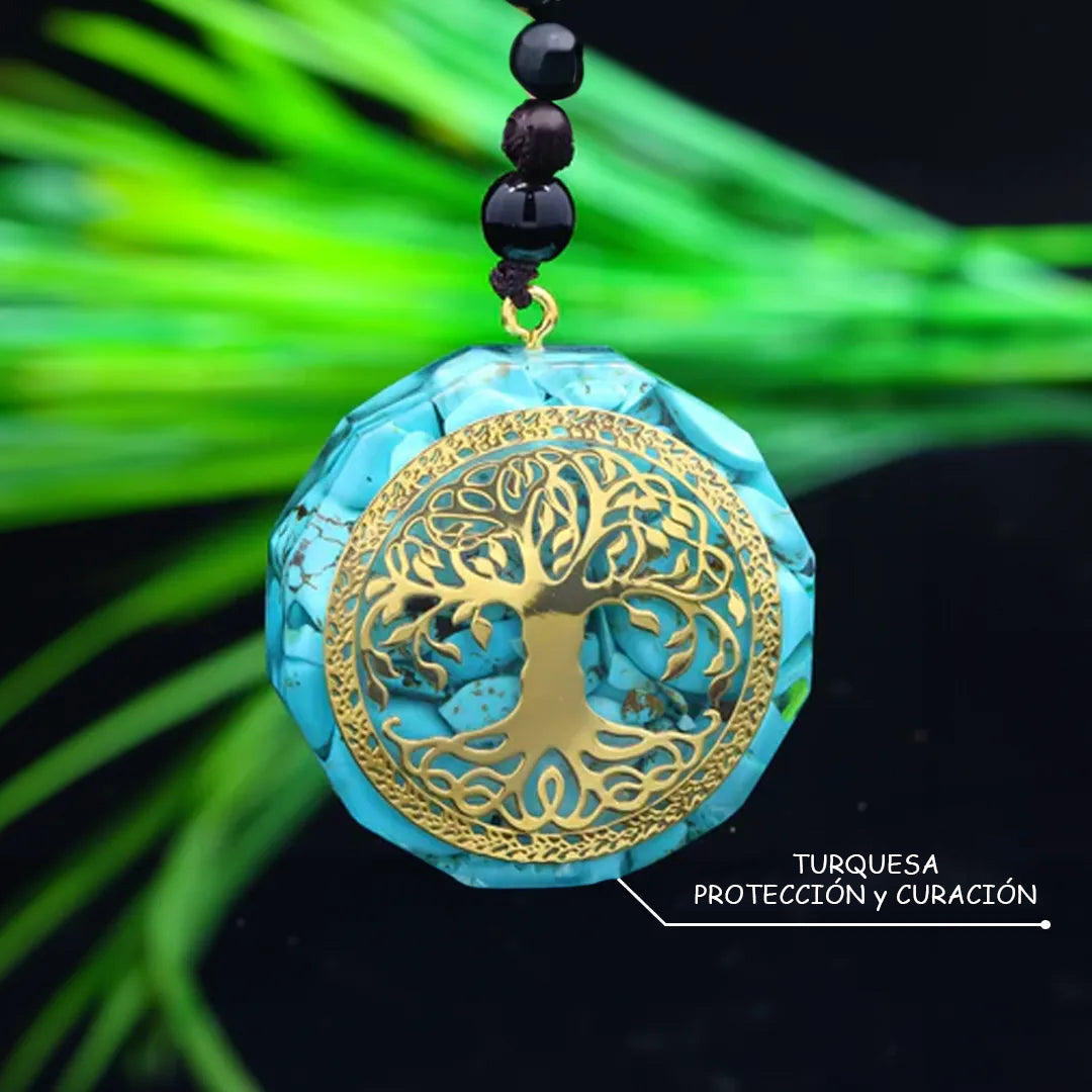 Colgante de Orgonita "Anahata" - en Turquesa