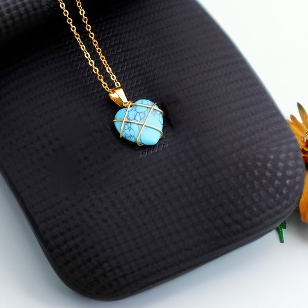 Collar Corazón de Turquesa - Protección y Elegancia, Diseño Artesanal